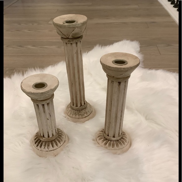 Modern farmhouse bundle of 3 candleholders ❤️❤️❤️❤️ - Picture 2 of 7